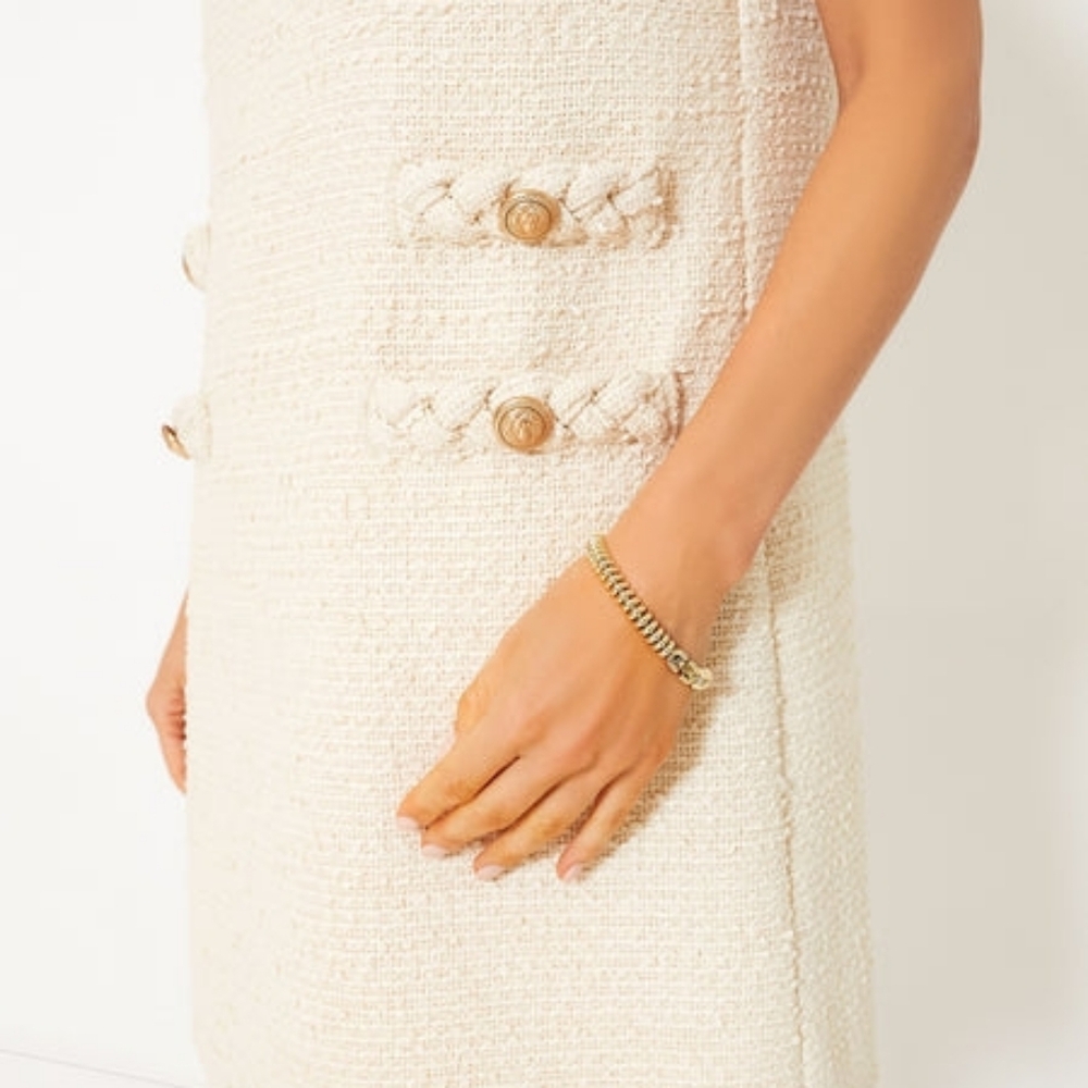 Tuckernuck Tweed “Jackie” Dress Pearl Cream Ivory XXLarge - Picture 5 of 9